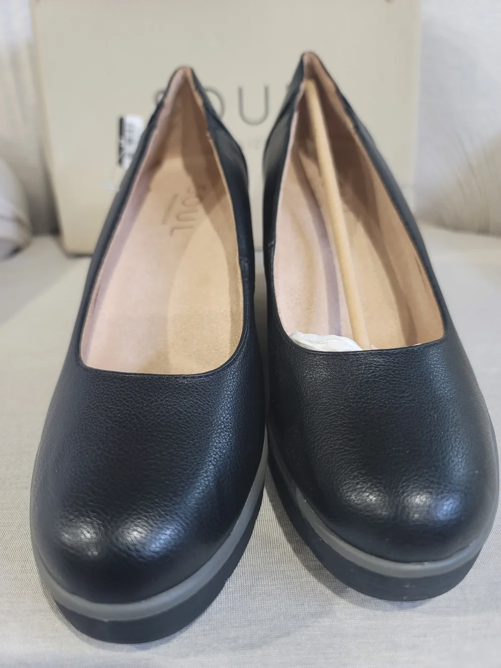 Soul Naturalizer About-Time Black Wedge Pumps Size 9 M New In Box